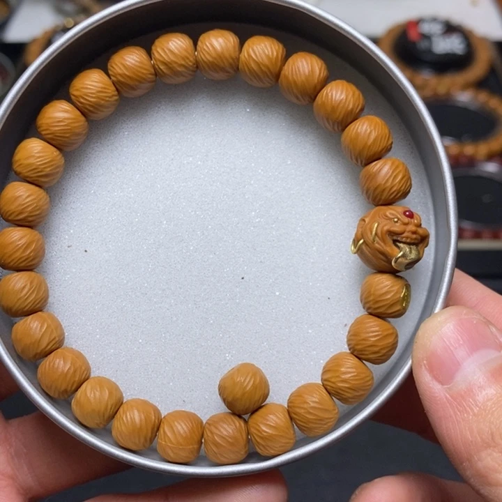 手串猴头核桃全品双标鬼脸舔僧云锦 尺寸9+ 单号151