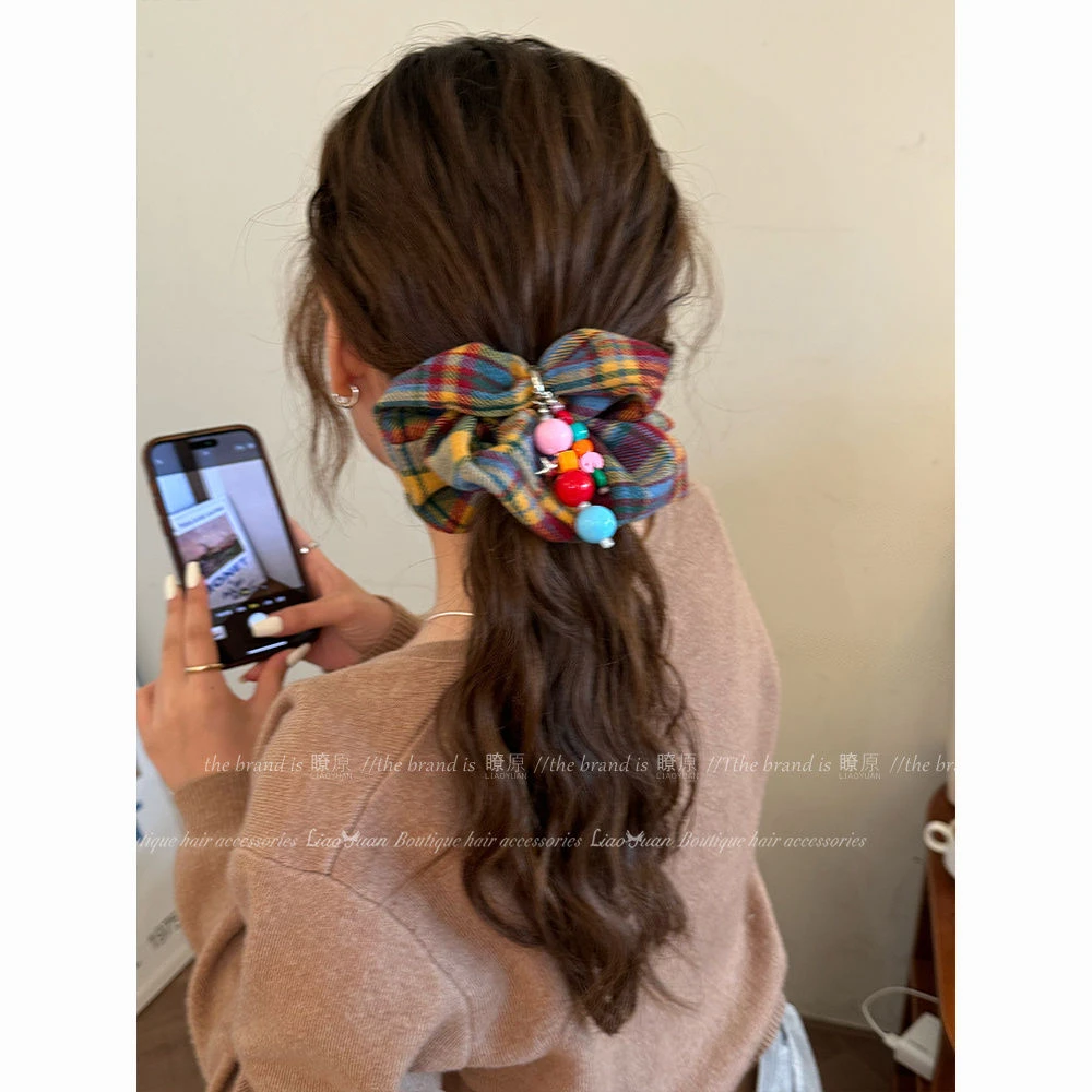 日韩原创设计朋克风女发圈发绳可爱百搭小香风休闲风