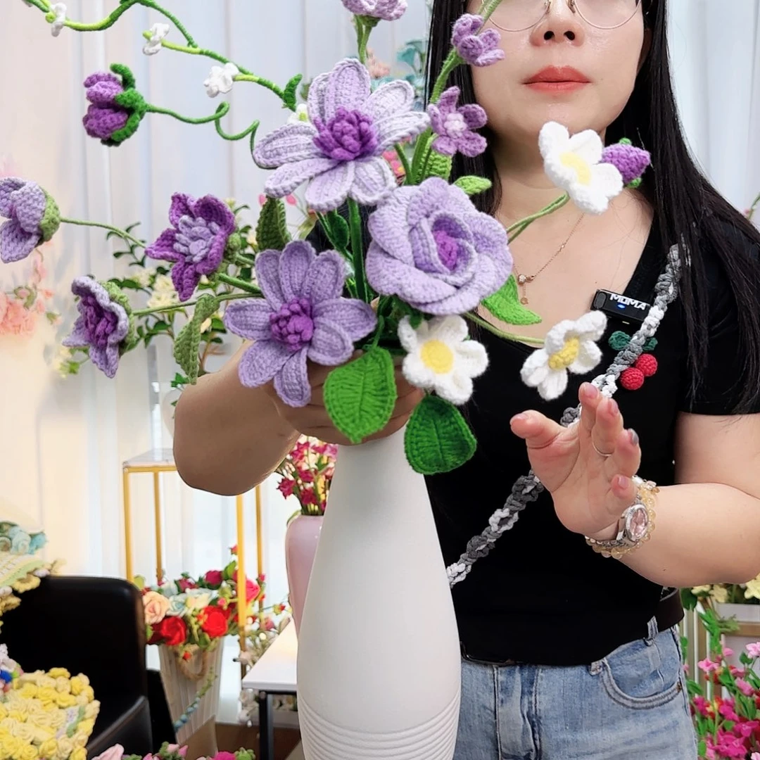手工钩织设计花束