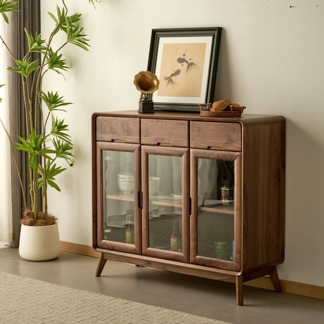 苏作工坊 北美黑胡桃木餐厅餐边柜