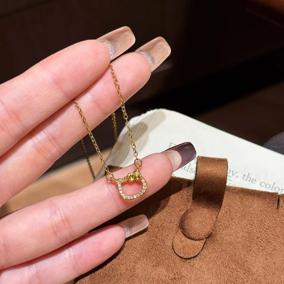 柯柒 钛钢项链 Hellokitty项链女轻奢小众时尚精美高级设计锁骨链