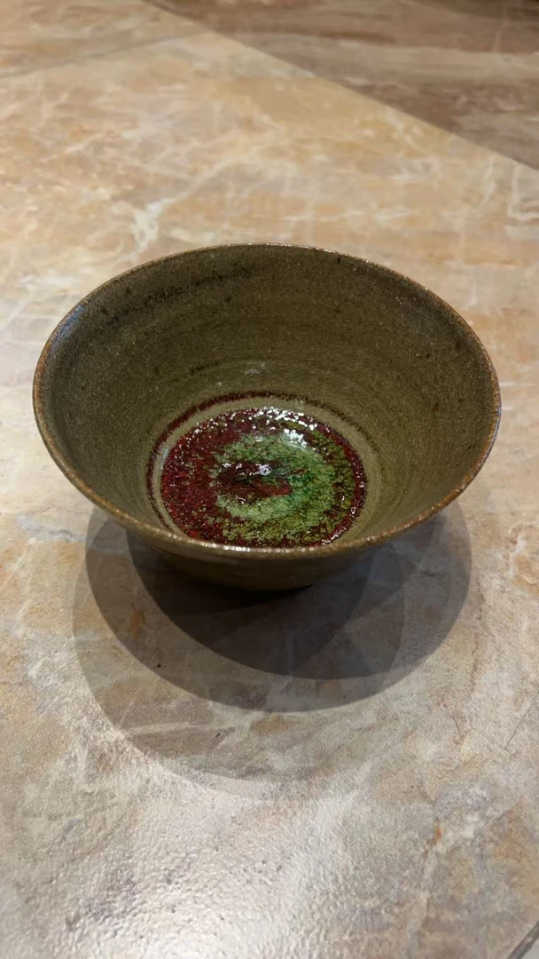 粗陶手工吸红小碗