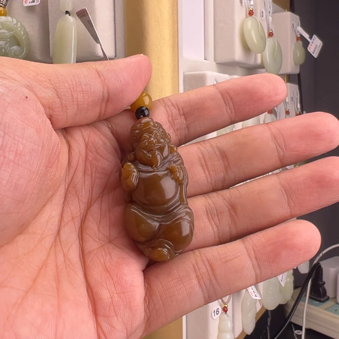 没***转颈饰未镶嵌和田玉（糖玉）