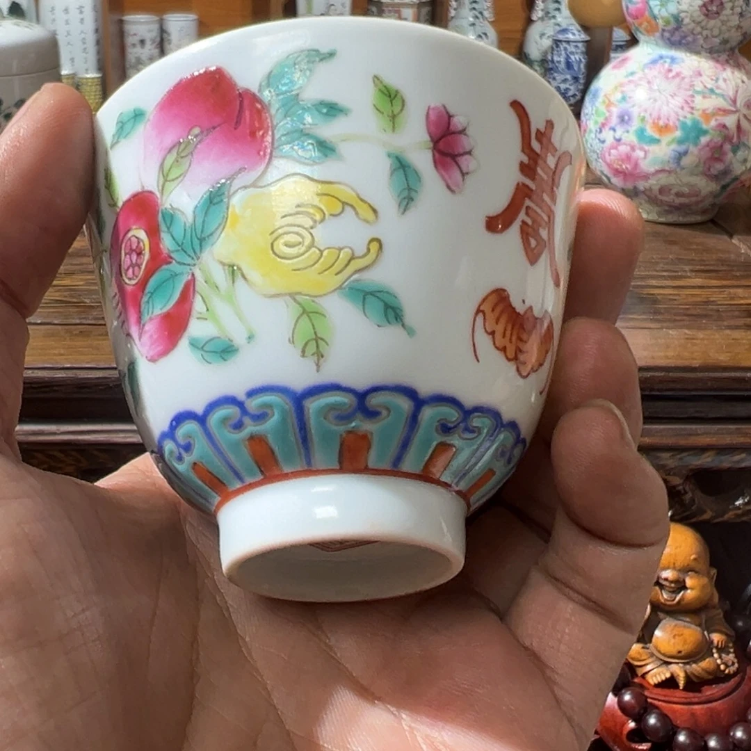 开***心瓷片瓷器摆件：茶室雅器