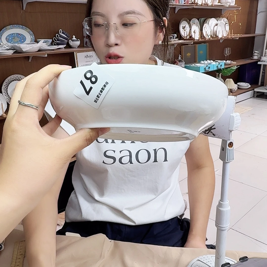 骨瓷9英寸大碗口径23cm瑕疵品不忒不还