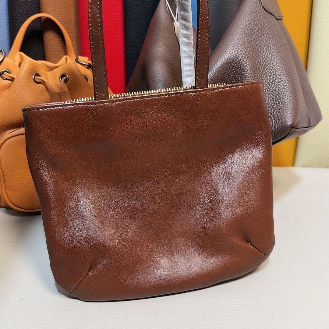 头层牛皮棕色真皮