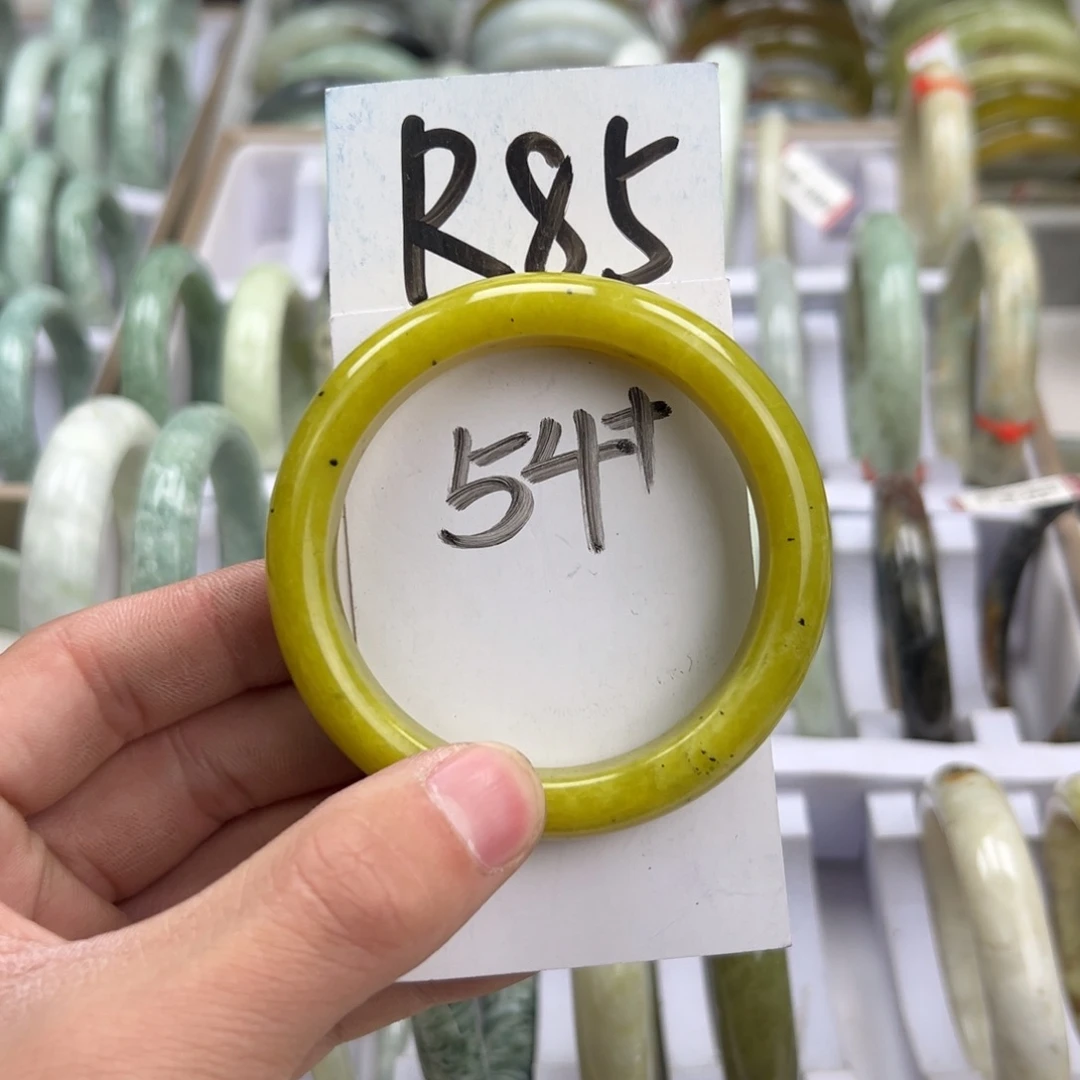 岫玉手镯未镶嵌天然岫玉微瑕