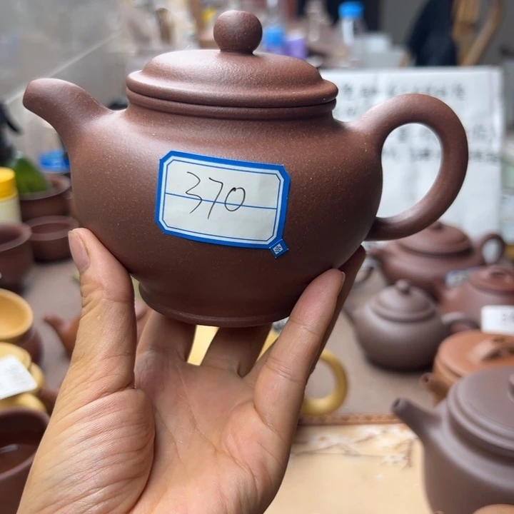 紫砂茶壶紫泥半手不挑370