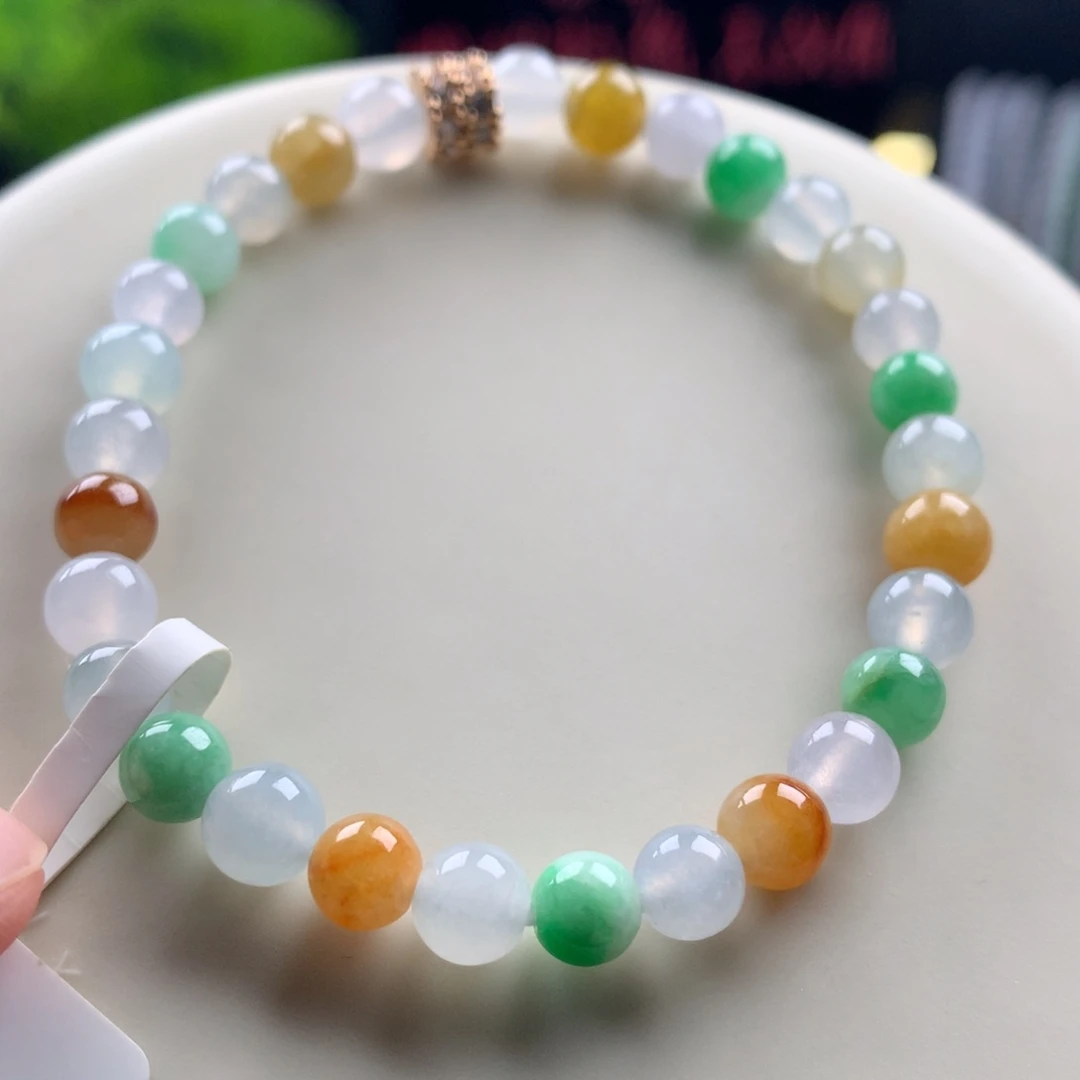 翡翠未镶嵌手链卡5.8