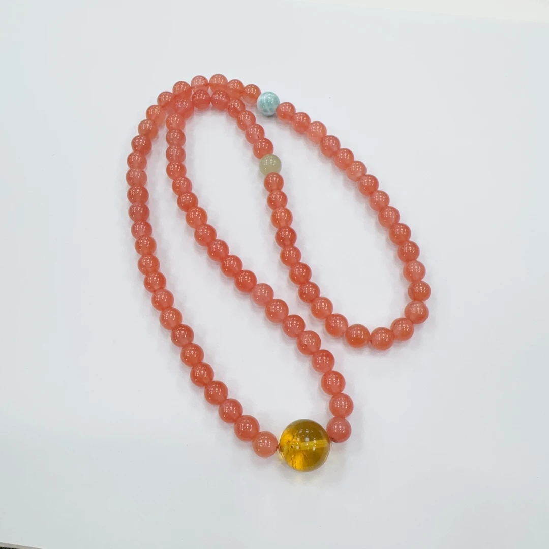 天然南红玛瑙冰红手链6-7mm左右多样性拍一发一n