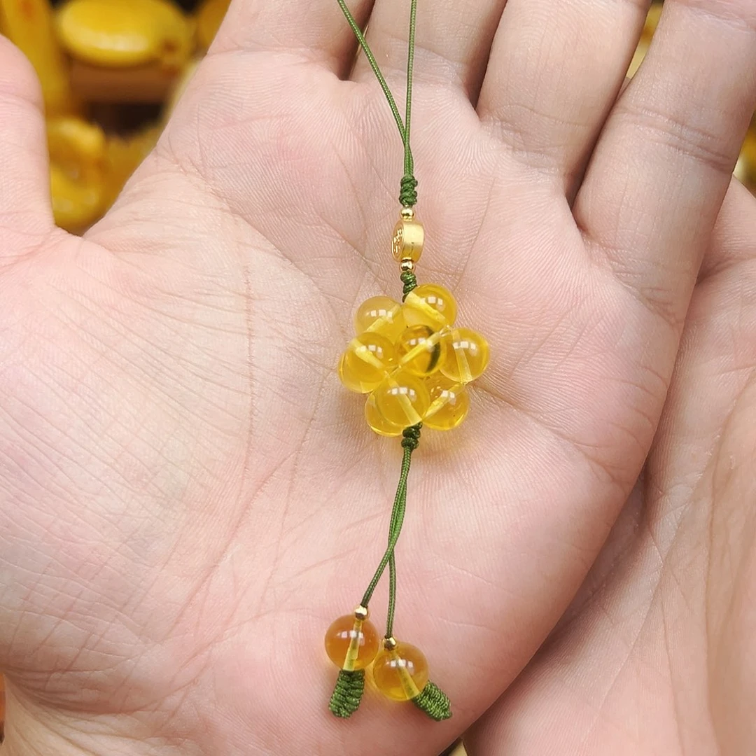 蜜蜡未镶嵌珠宝奇石手机链