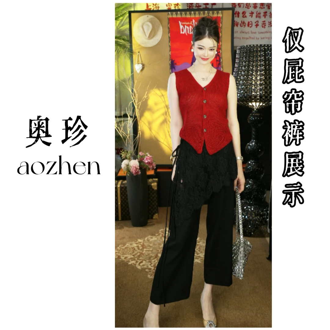 【百搭屁帘裤】腰头做小众拼接独特显瘦超有个性的直筒裤