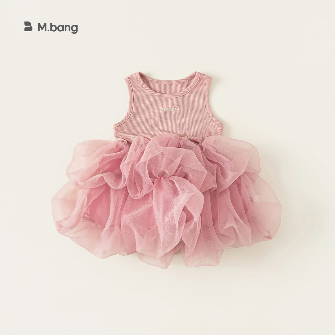 ins风洋气宝宝女宝吊带短裙婴儿小童夏装 夏季薄款童装夏季连衣裙