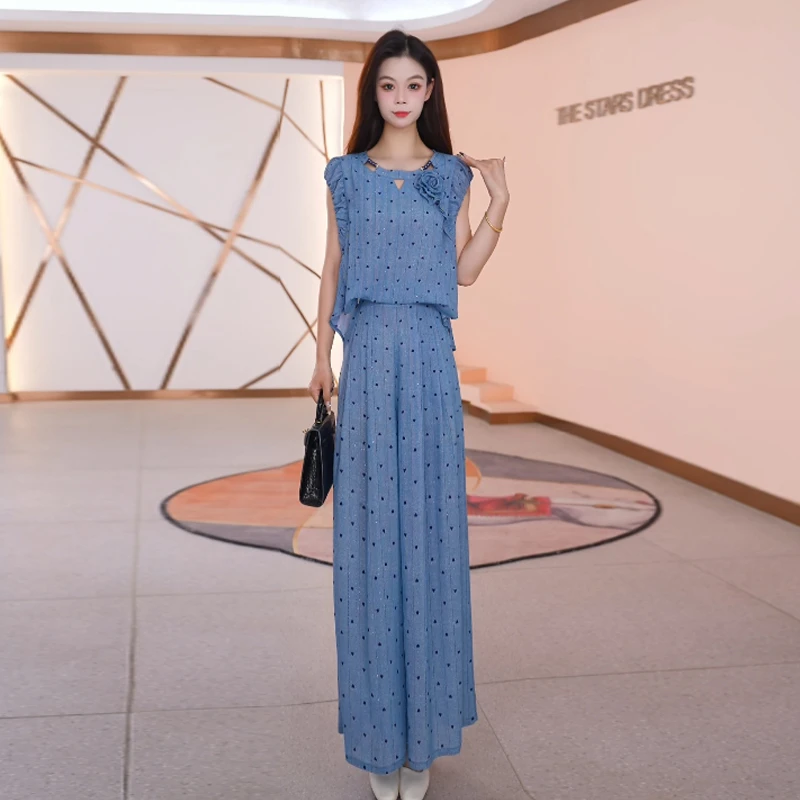 【两件套】夏季时尚女神修身洋气宽松气质休闲百搭显瘦减龄女装套