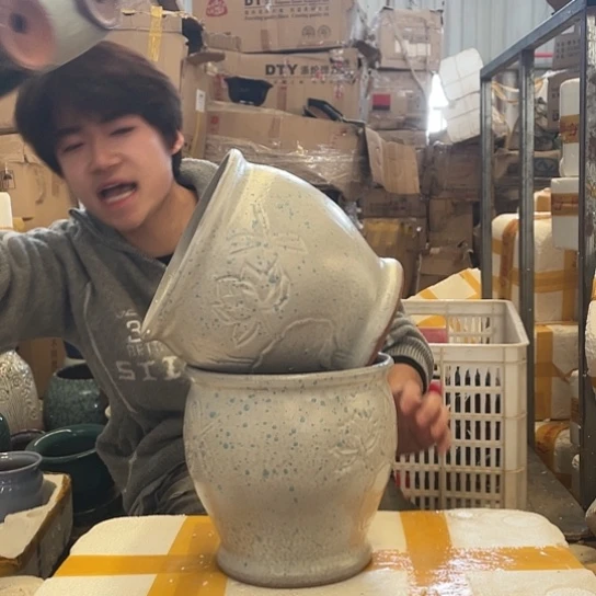 红陶宜兴紫砂花盆