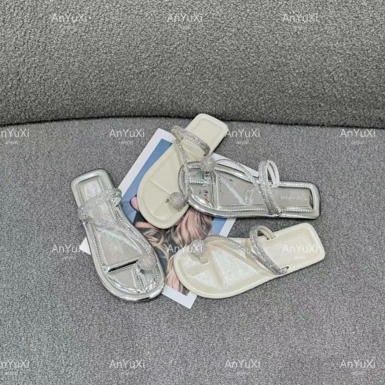 仙女风满钻一字带拖鞋&安妤皙88077【N6】