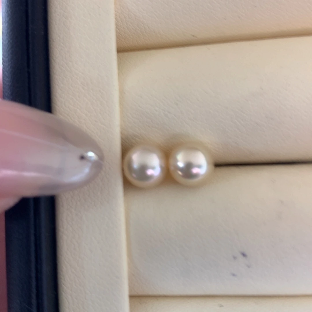 18K金镶嵌耳饰海水珍珠