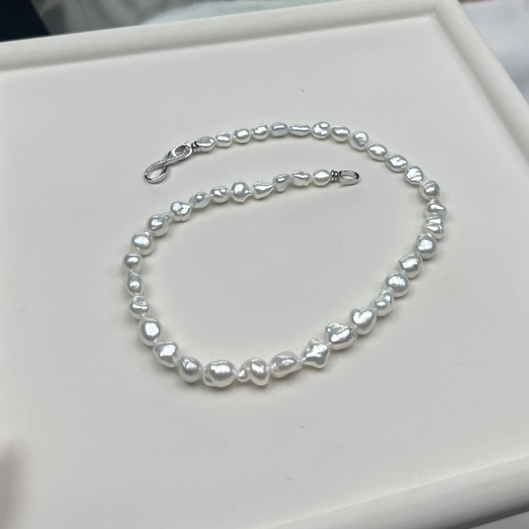 澳白keshi冷白光满串精挑高货孤品 大点位7-11mm