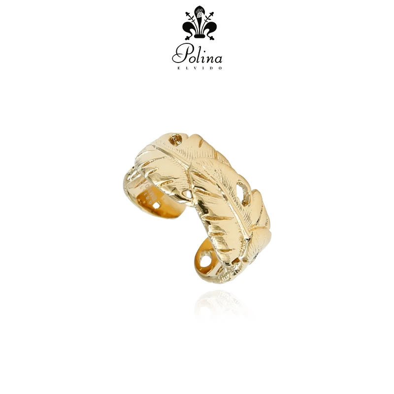 AZLOOK 戒指 【意大利品牌】POLINAELVIDO羽毛手工雕刻戒指