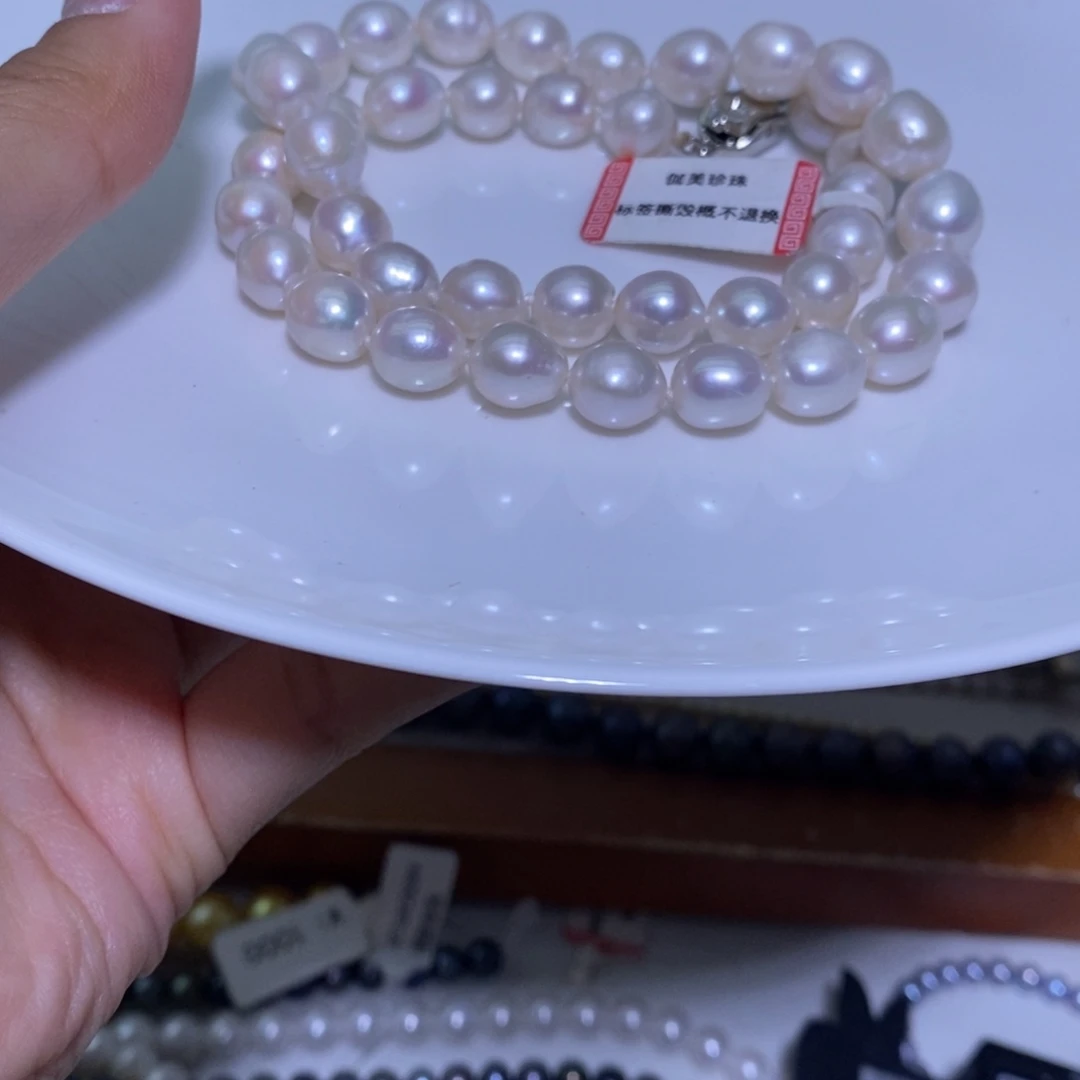 淡水珍珠未镶嵌颈饰9-10不退货