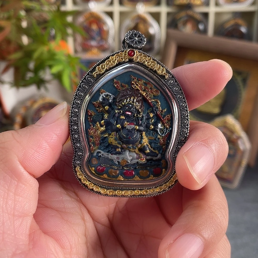 衣***傅泥塑大黑天彩绘擦擦