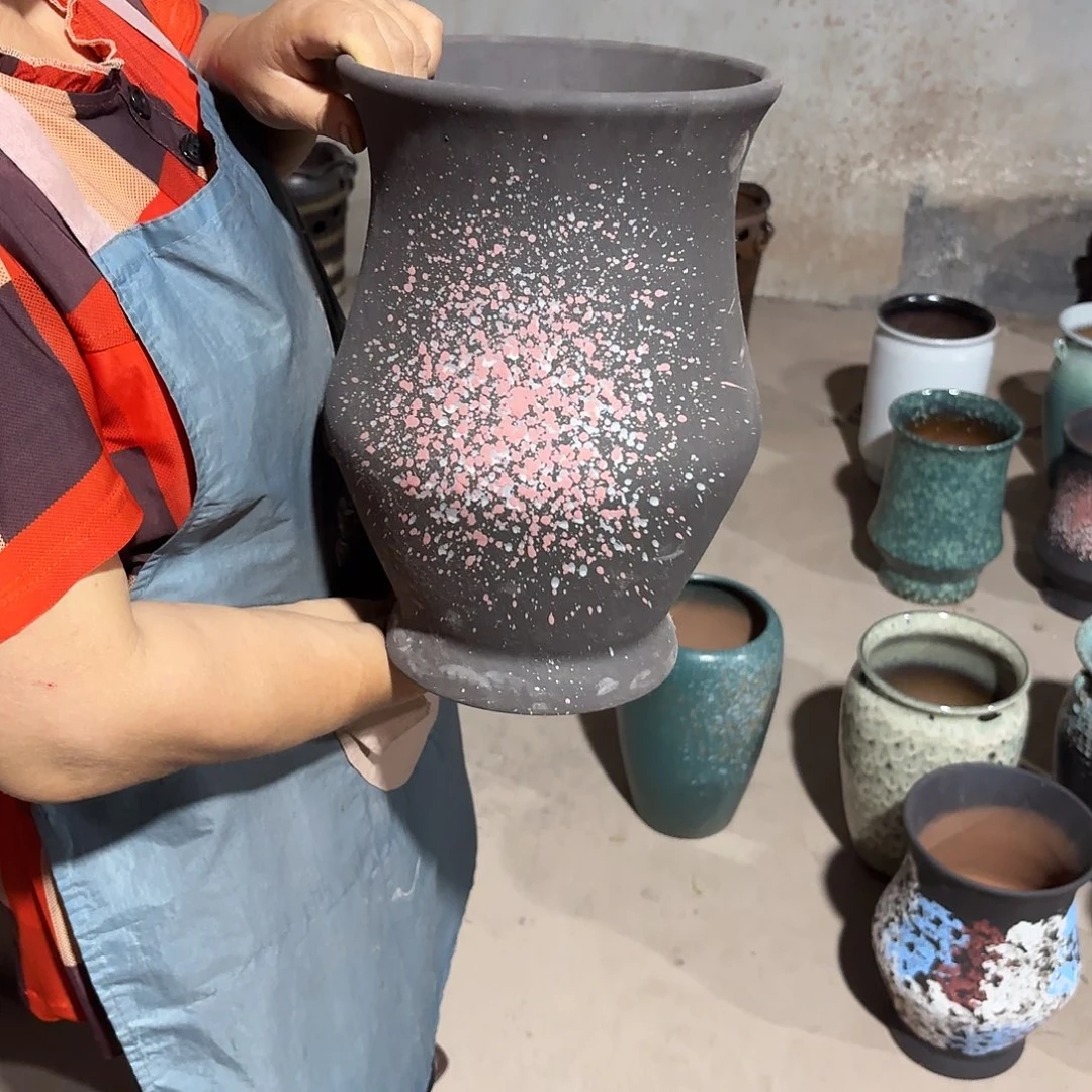 花盆紫砂口20高30