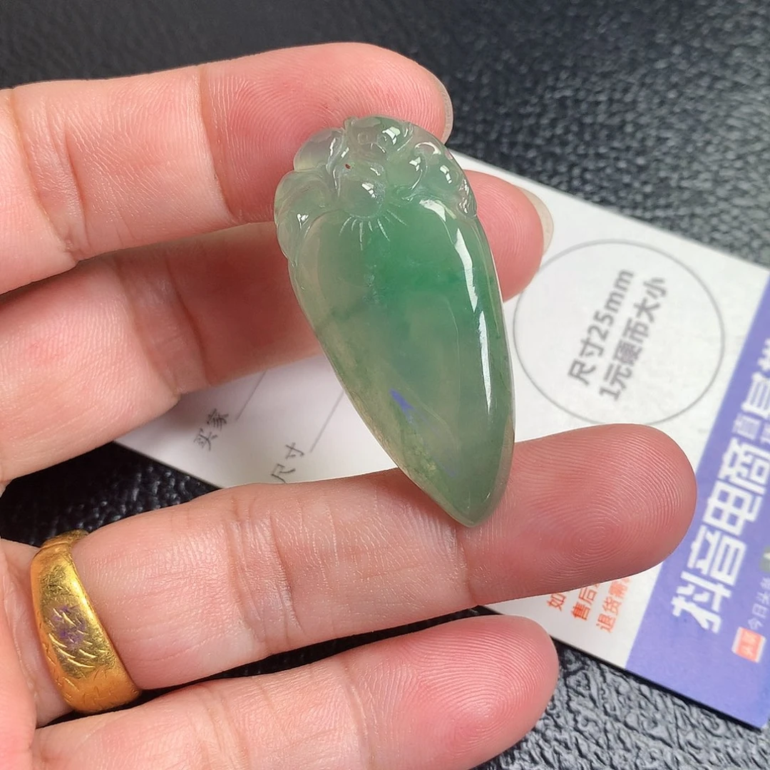 翡翠裸石缅甸天然A货翡翠冰种寿桃
