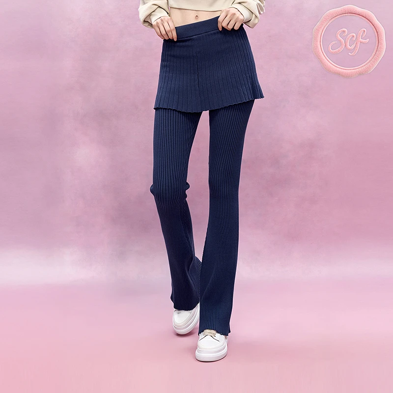 Juicy Couture【slow cleanfit系列】橘滋休闲裤女25秋新款微喇长裤