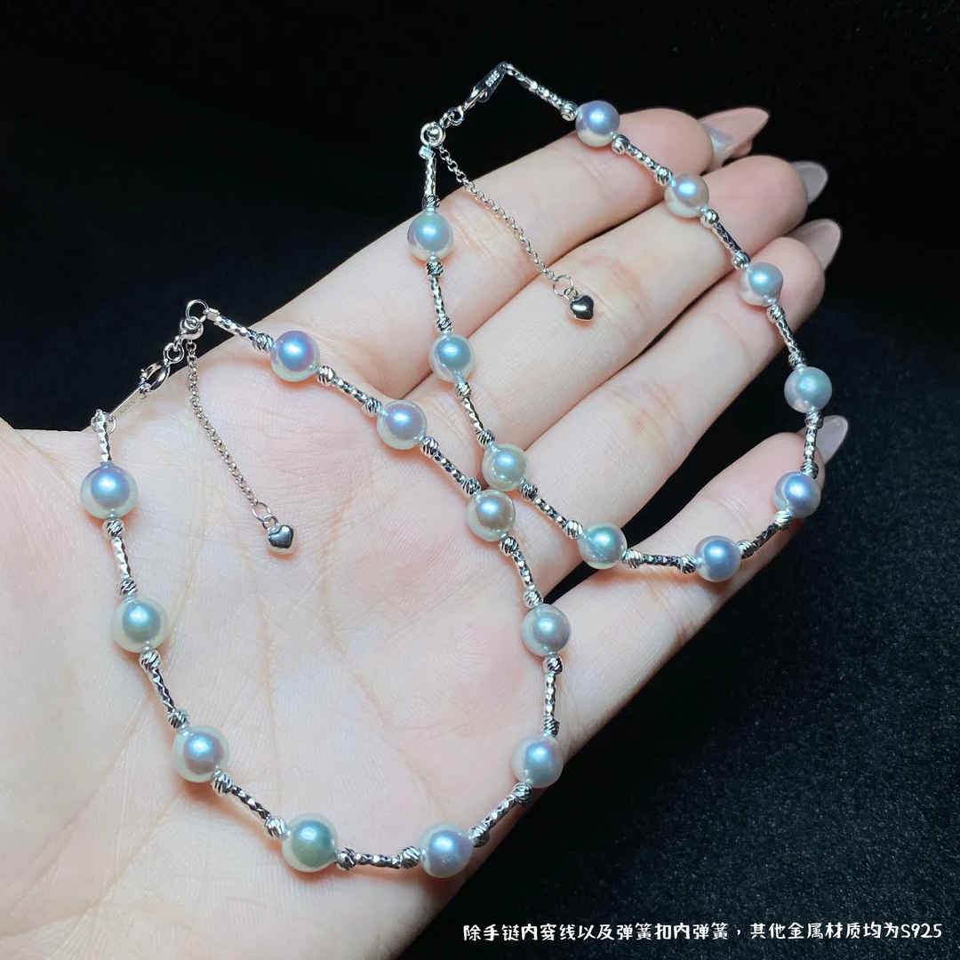【小北珠宝】海水珍珠手链约6mm+10颗【多样性发一件】27-AH27X581