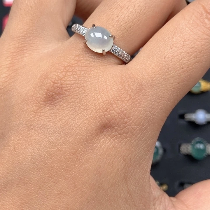 翡翠未镶嵌戒指戒指