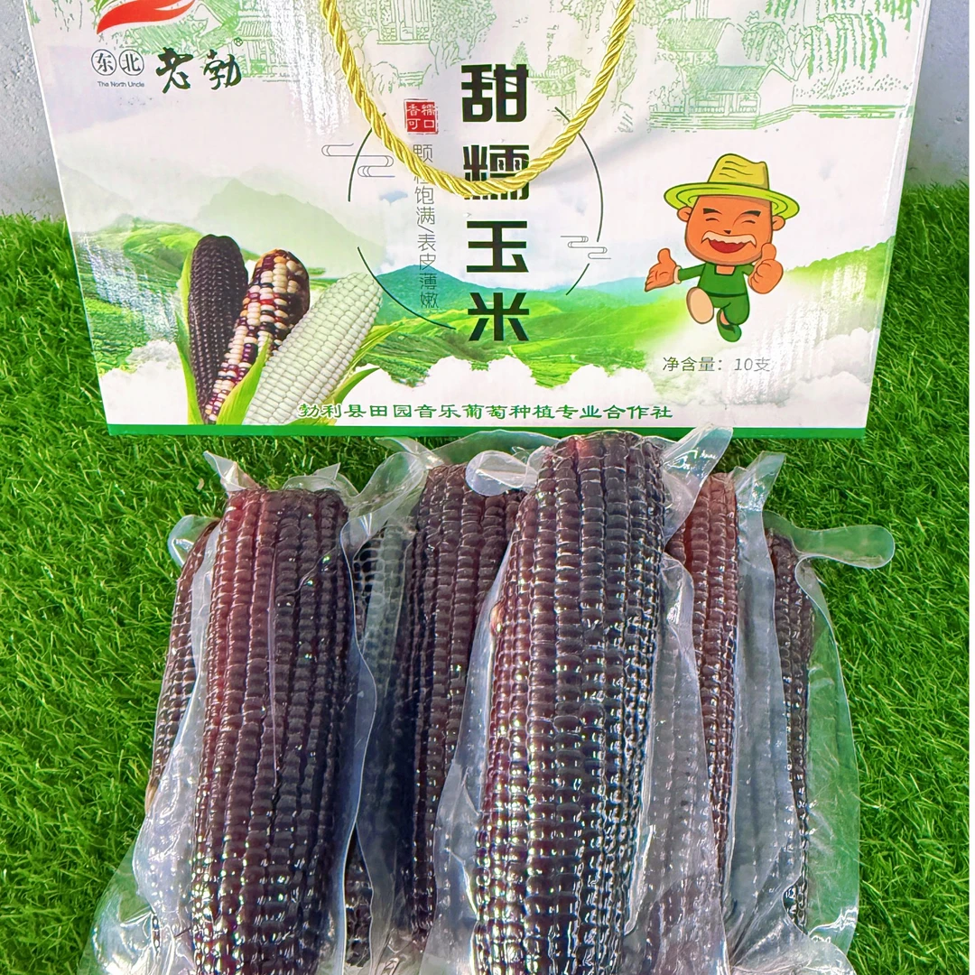 奋斗村黑色甜糯鲜食玉米8棒装