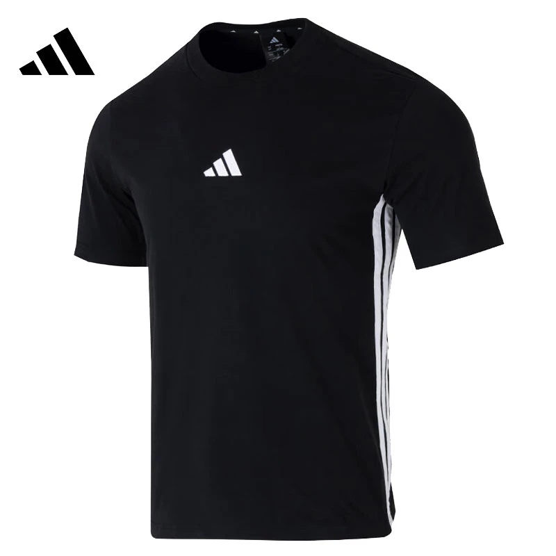 adidas阿迪达斯男女同款M 3S SJ T针织无领短T恤JY8564