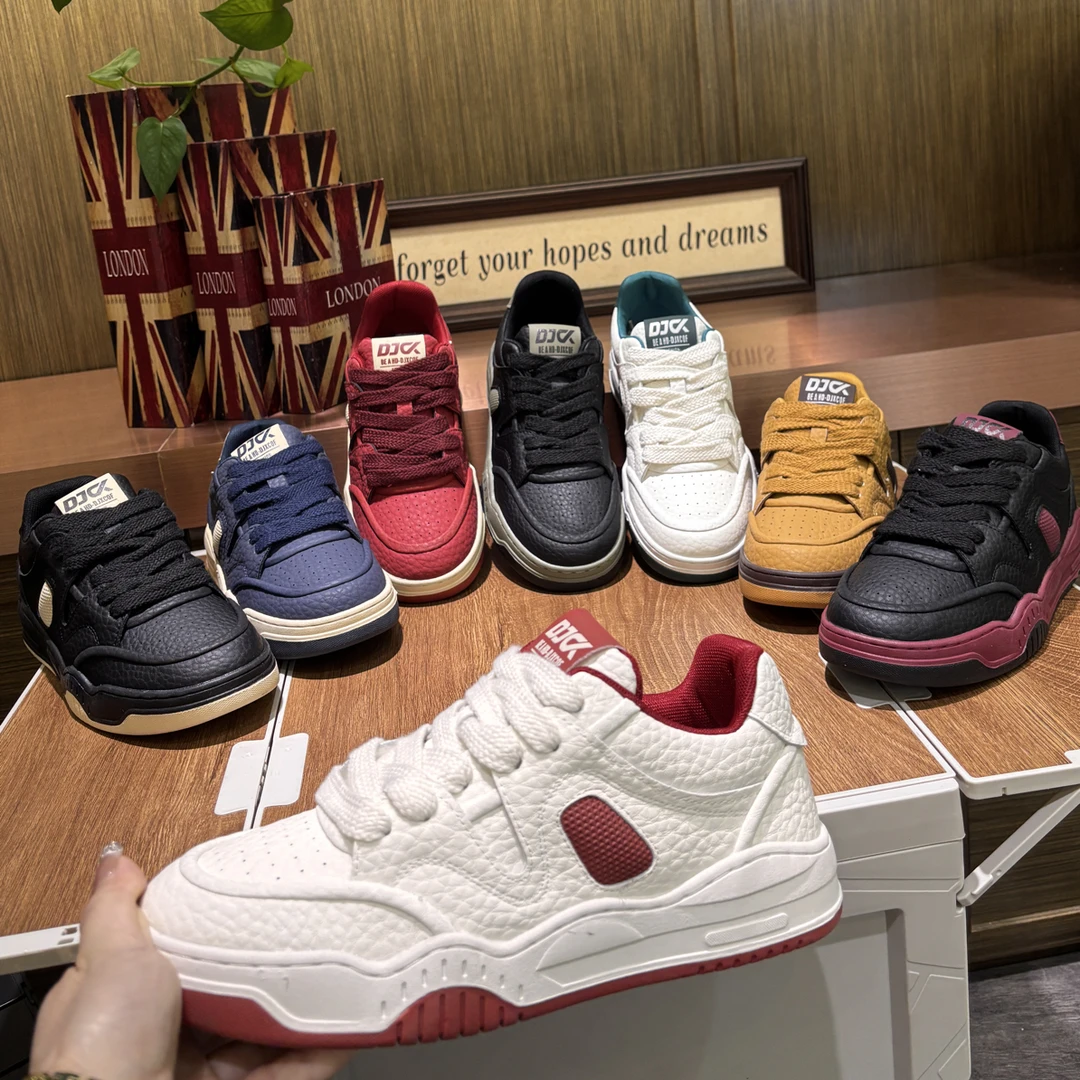 修面皮低帮休闲风素面时尚休闲鞋单棉男鞋