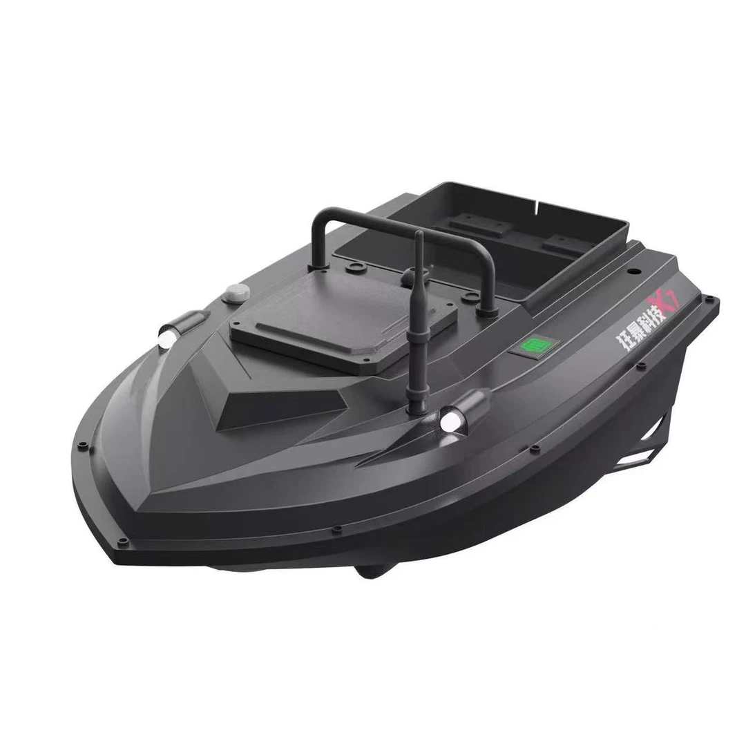 狂暴x7高速12V小型拉网船GPS定位自动返航钓鱼专用船遥控船可调速