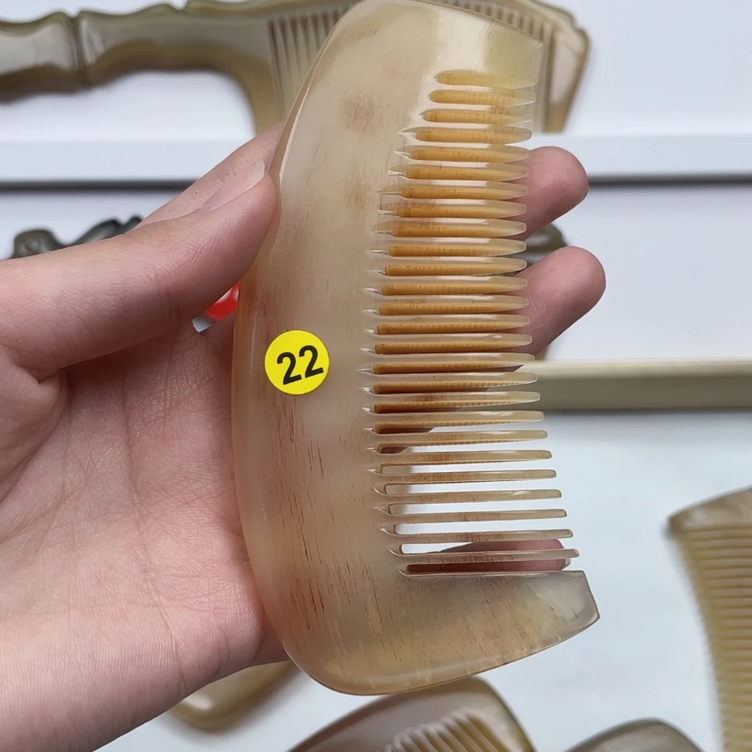 纯手工制作的牛角梳22