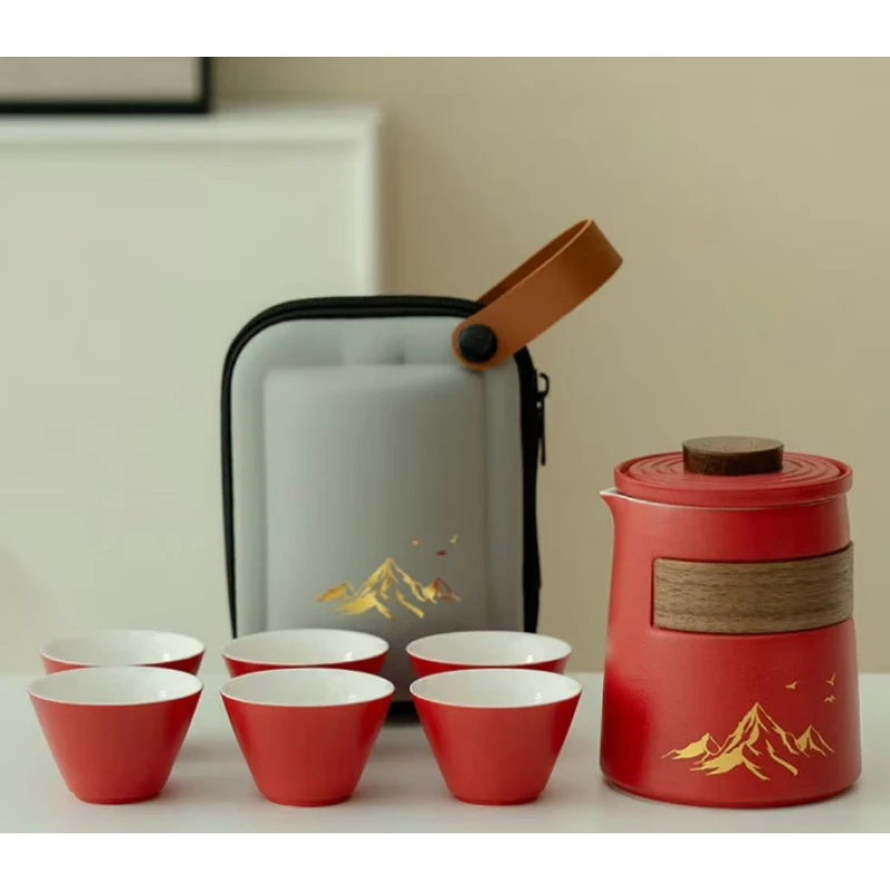 德化云仓 路宝釉六杯防烫手抓 4723