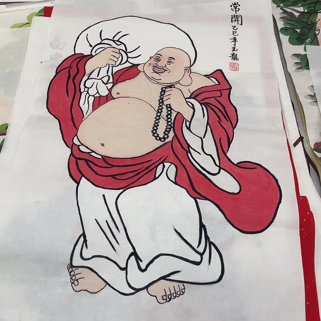 国画国画作品书法作品原稿三尺人物