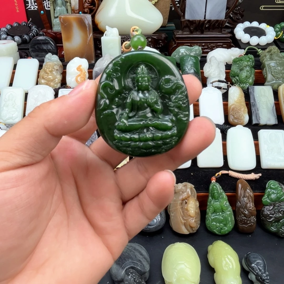 和田玉未镶嵌挂件