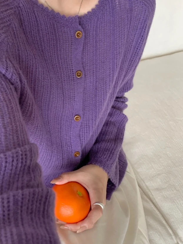 简约大方针织毛衣外套薄款