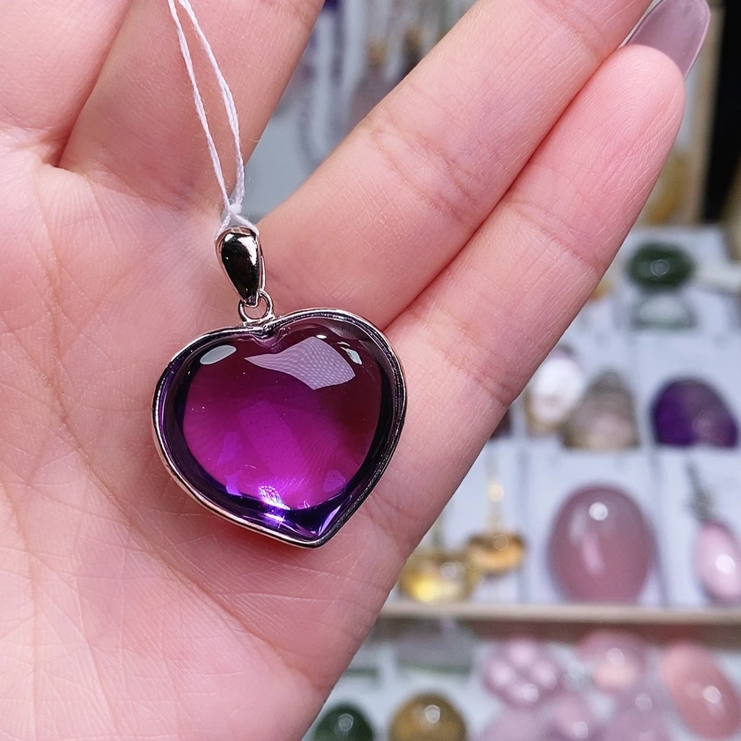 水晶吊坠(赠链)银S925镶嵌