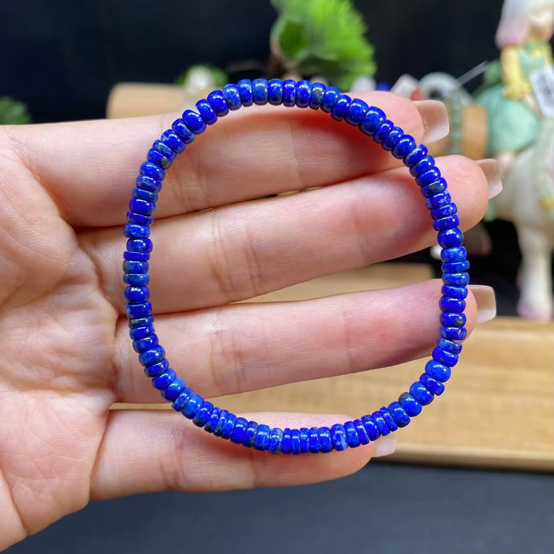 【青金石算盘4.5m手串】A982素圈蓝色时尚编织古法百搭女款气质