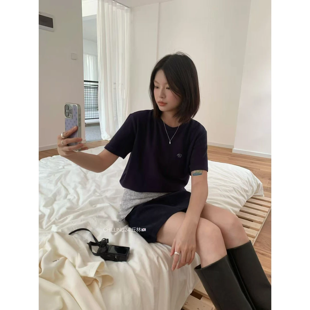 L-T521#CHILLING24#简约休闲百搭小云短袖T恤（福利）