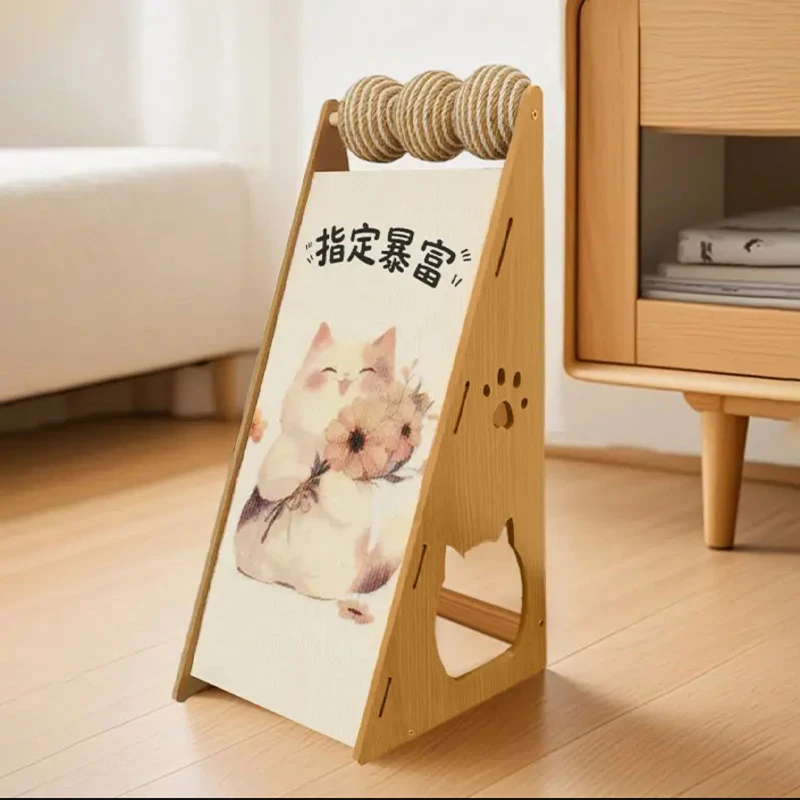 【宠粉】毛毡猫抓板窝立式猫抓板耐磨不掉屑猫爪三角形贴墙立式抓板
