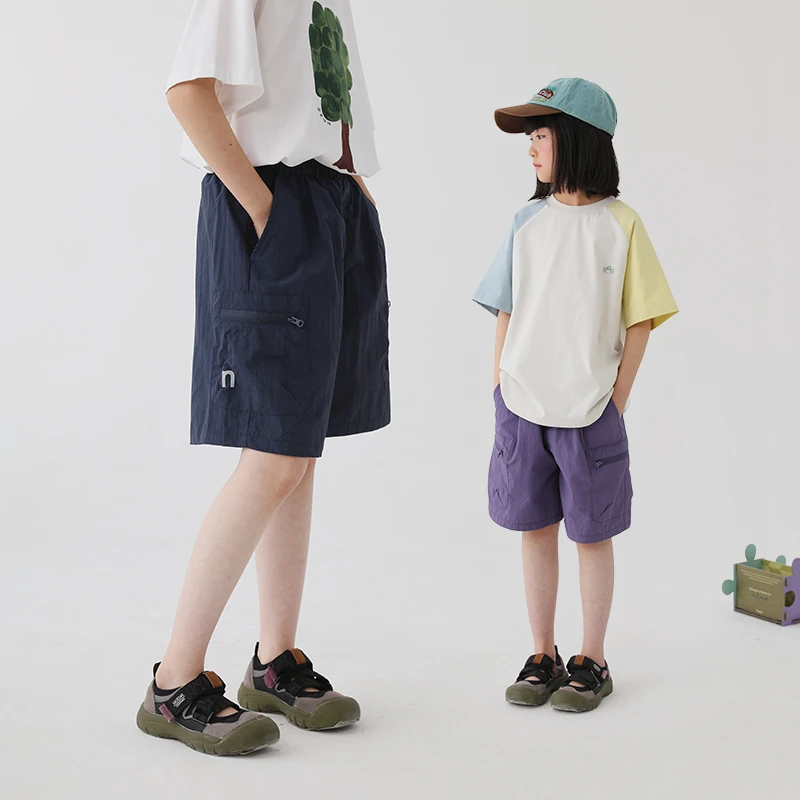 NNGZ男孩女童透气速干工装短裤夏防泼水儿童休闲裤夏季B25BX1002E