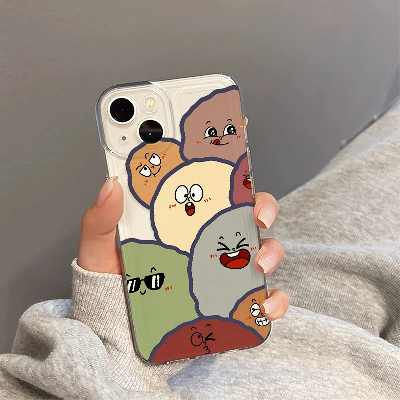 治愈表情土豆iPhone16手机壳15苹果14软13小米vivo华为适用创意潮