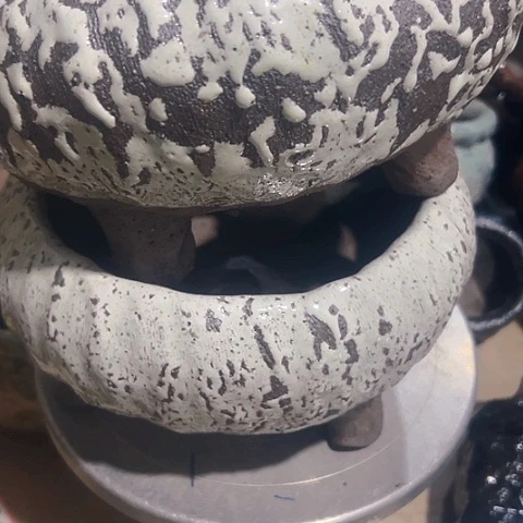 "****.粗陶花盆手工花盆制作