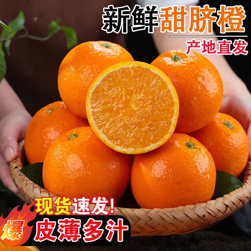 当季新鲜现摘脐橙3/5/9斤大果甜橙子时令水果多汁手剥橙整箱
