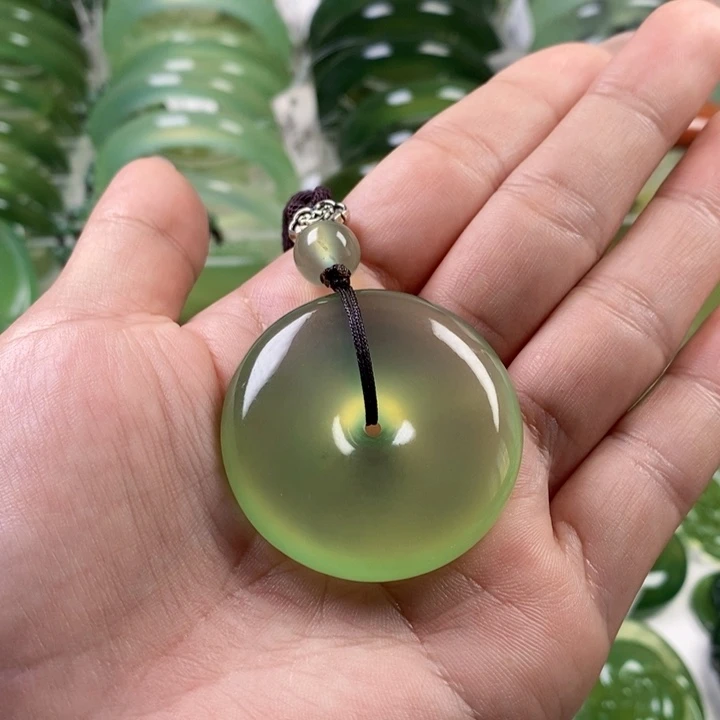 未镶嵌蛇纹石玉颈饰夏****9