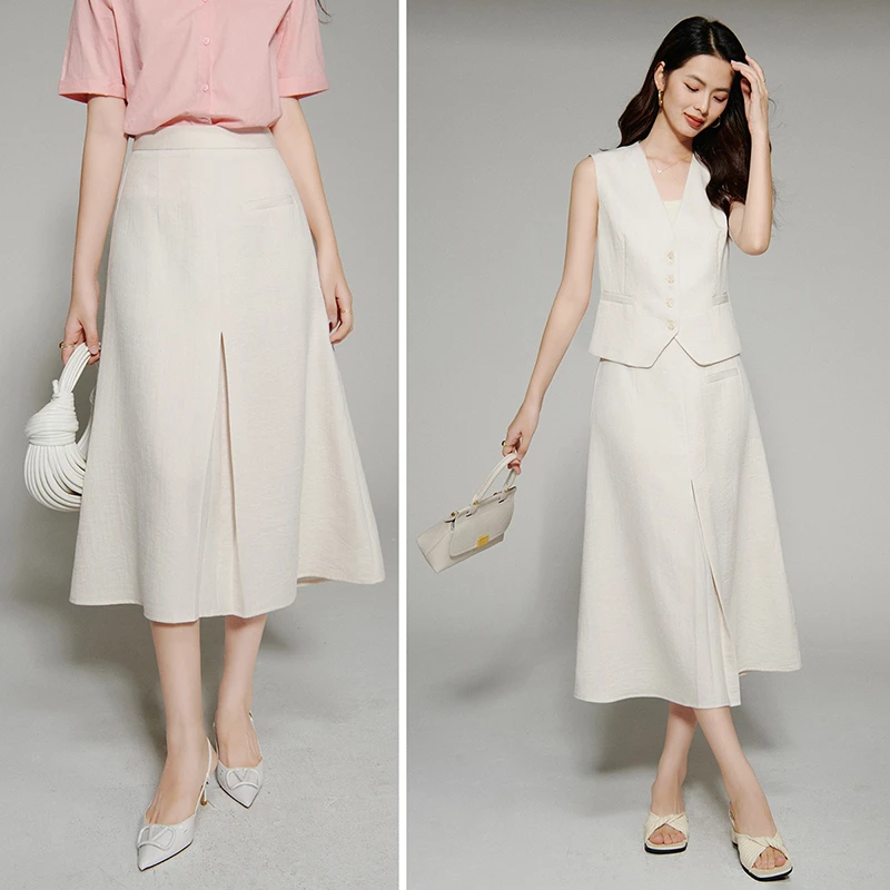 晚白【新品】2025夏半身裙半身裙25050910