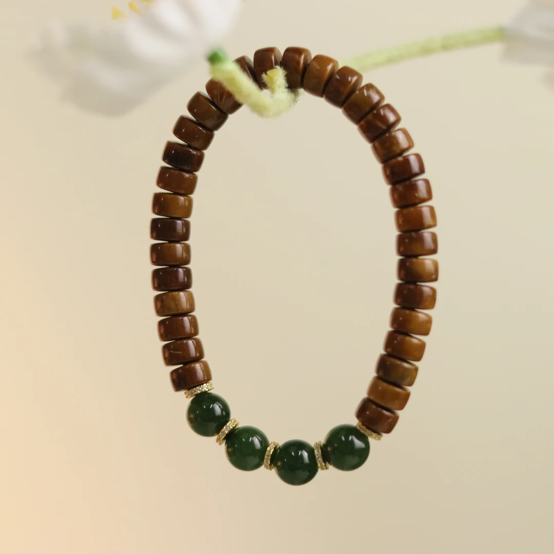 ZC10A18663[原创]库克碧玉手串（多样性发货)